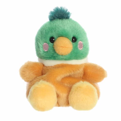 Aurora - Mini Multicolor Adorable Stuffed Animal - 5" Puddles Mallard Duck - Palm Pals