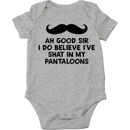 AW Fashions Ah Good Sir, I Do Believe I've Shat My Pantaloons Baby Bodysuit Cute Boy Girl Newborn Outfit