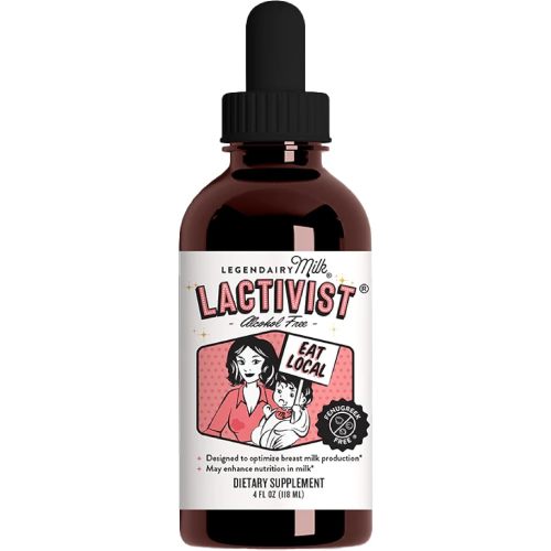 Legendairy Milk Lactivist Drops, Breastfeeding Supplement to Increase Breast Milk Supply, Organic Torbangun for Lactation, Made in USA, Alcohol Free, 4 Fl Oz