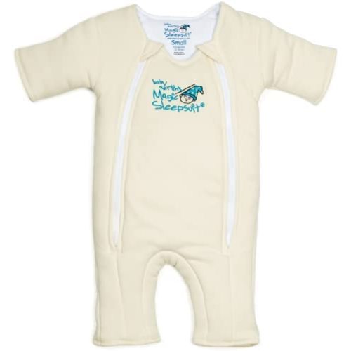 Baby Merlin's Magic Sleepsuit - 100% Cotton Baby Transition Swaddle - Baby Sleep Suit - Cream - 3-6 Months