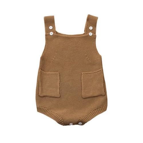 Pocket knit jumpsuit- camel – ChubbyBubbyBear