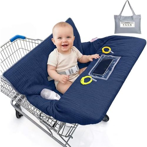 Muslin Shopping Cart Cover for Baby Soft Breathable Full Coverage