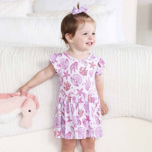 Sleeveless Twirl Bodysuit | Tiny Tides Pink