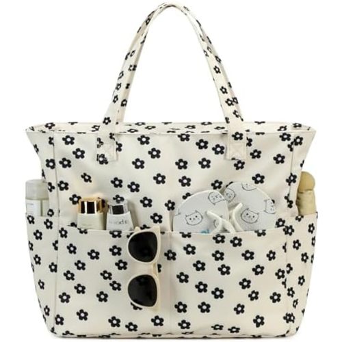 Bluboon Waterproof Beach Tote Pool Bags for Women Ladies Extra Large Carry On Bag With Wet Compartment for Weekender Travel