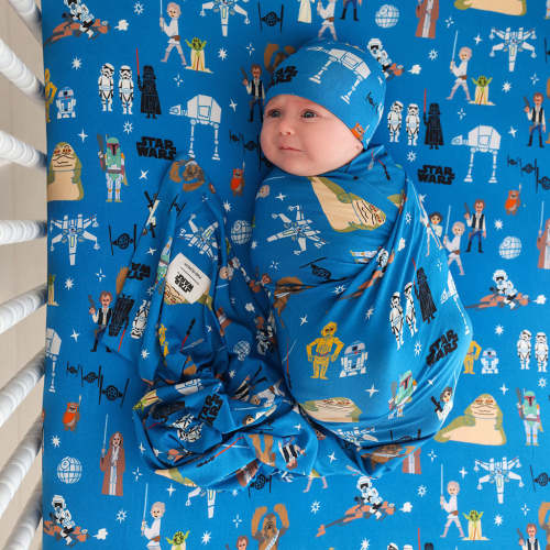 Space Blue Baby Boy Swaddle | Disney Star Wars™