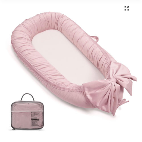EAQ Baby Nest Pod for Newborn,Baby Sleep Pod Soft Breathable Napping or Traveling for 0-12 Months,Travel & Baby Essentials for Newborn (Light Pink) - BigaMart