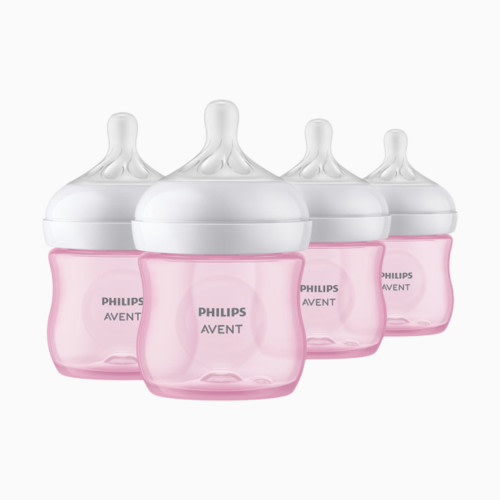 Philips Avent Natural Baby Bottle with Natural Response Nipple - Pink, 4 Oz, 4