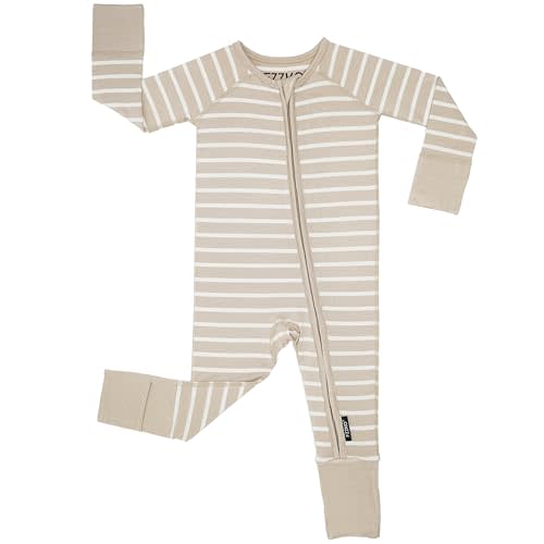 Baby Footie Pajamas, Viscose from Bamboo, Preemie & Newborn Sleepers, 2-Way Zipper PJs for Boys & Girls, 0–24 Months