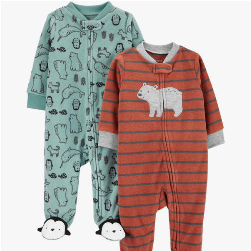 Simple Joys by Carter's Baby Boys 2-pack Fleece Footed Sleep and PlayBaby and Toddler Sleepers