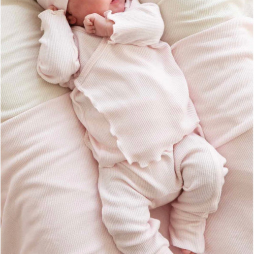 2pc Bamboo Button Top & Bottom in Pearl Pink | Caden Lane