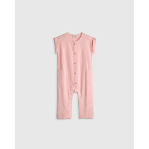 100% Organic Cotton Gauze Romper in Ocean Breeze