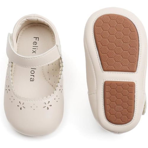Felix & Flora Soft Sole Baby Shoes - Infant Baby Walking Shoes Moccasinss Rubber Sole Crib Shoes