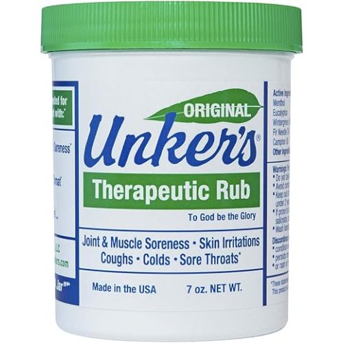 Unker's Unker's therapeutic rub 7 ounces, 7 Ounce