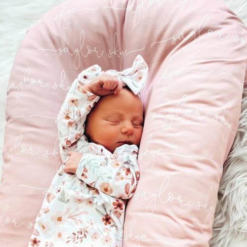 Personalized Petal Pink Baby Name Swaddle Blanket - Script