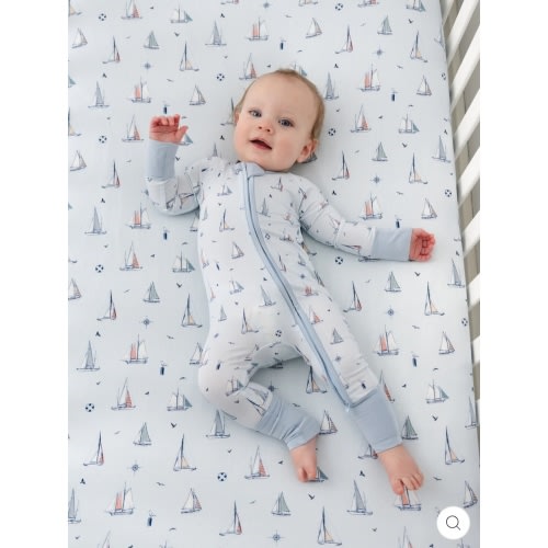 Sailboats Bamboo Zippered Sleeper