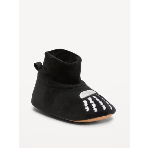 Velour Skeleton Slippers for Baby
