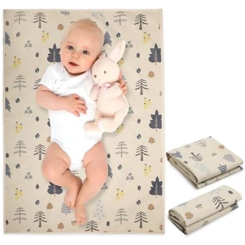 Wipeable Portable Changing Pad, PU Leather Diaper Changing Mat for Travel
