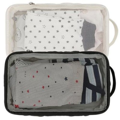Narwey Baby Diaper Bag Organizer Pouches - 2 Pack Waterproof Pod Hanging Diaper Bag Mesh Bag Reusable, Washable or Baby Cloth Diapers