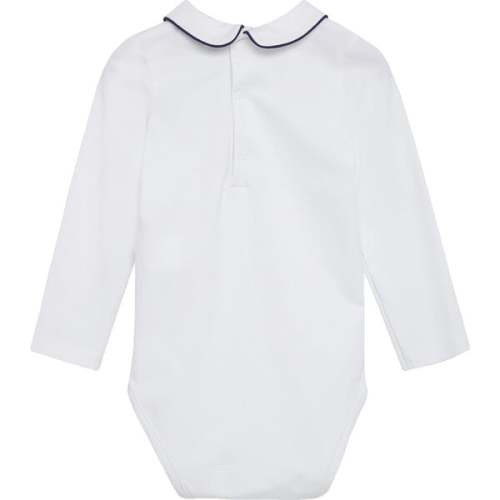 Milo Piped Body Long Sleeve, White - Trotters London | Maisonette