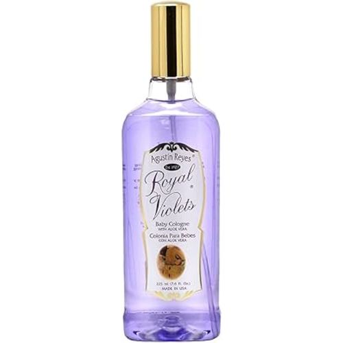 Royal Violets Baby Cologne with Aloe Vera for Baby Sensitive Skin, Relaxing Aroma, 7.6 Fl Oz Spray Plastic Bottle