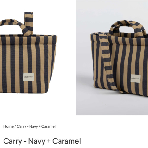 Carry - Navy + Caramel · Minicoton