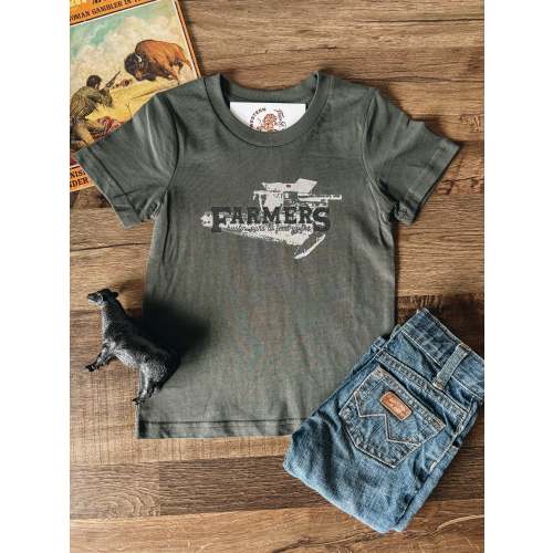 Farmers, Bustin' Ours to Feed Yours (Baby, Toddler, & Youth) - Charcoal