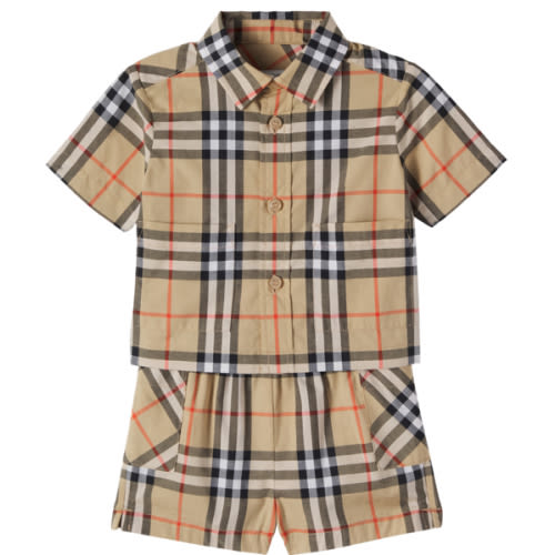 Burberry Baby Boy's Check Short-Sleeve Shirt & Shorts Set | Saks Fifth Avenue
