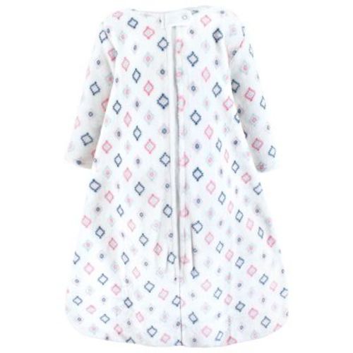 Hudson Baby Infant Girls Plush Sleeping Bag, Sack, Blanket, Long Sleeve Diamond, 0-6 Months