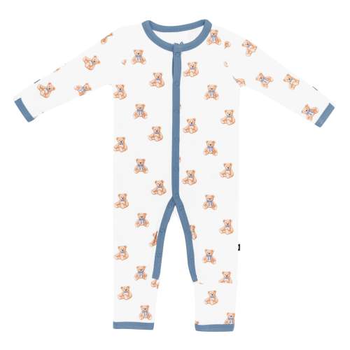 3-6M - Bamboo Baby Romper in Teddy Bear Print | Kyte Baby