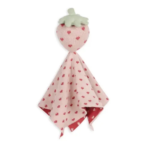 Viverano | Strawberry Organic Baby Lovey Security Blanket Cuddle Cloth