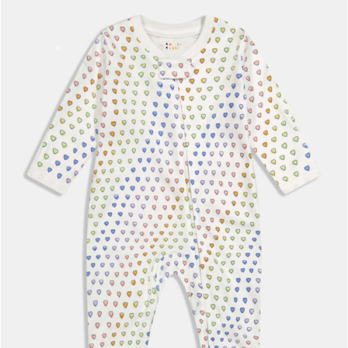 Roller Rabbit Disco Hearts Zipper Footie
