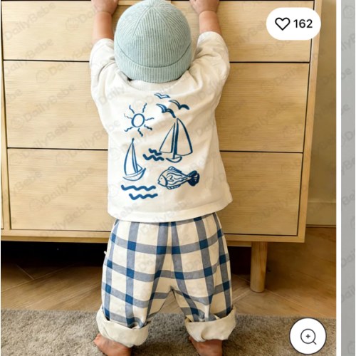 Baby & Kids Sailboat Plaid 2 Piece Set