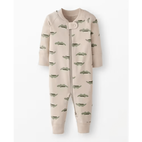 0-3M Seagrass Alligator on Pumice Stone - HannaJams™ Sleeper | Hanna Andersson