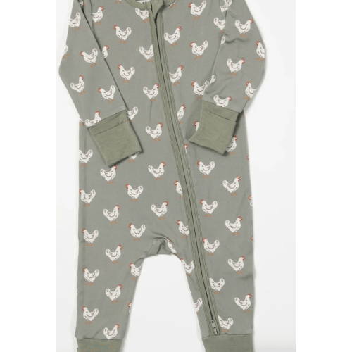 Sage Chickens Bamboo Baby Zippy – American Farm Company