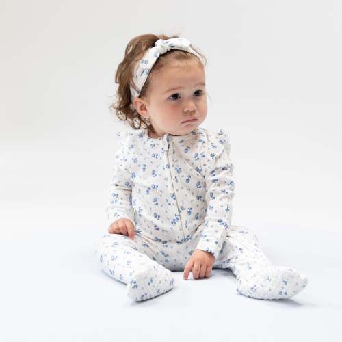 Joli Rosette - 2 Way Ruffle Sleeve Zipper Footie – Angel Dear
