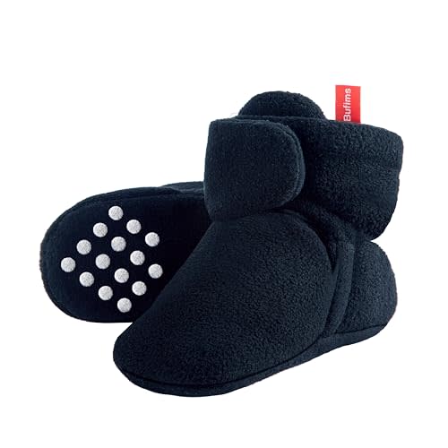 Bufims Baby Fleece Booties Newborn Unisex Booties Non-Slip Newborn Infant First Walkers Warm Shoes House Slippers for Baby Boys & Baby Girls Toddlers