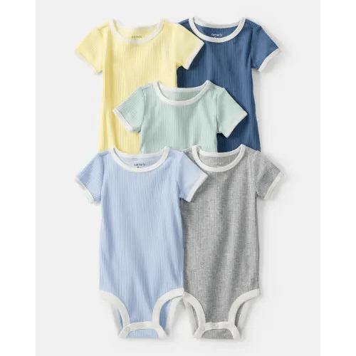 Baby 5-Pack Multipack Bodysuits - Blue/Yellow/Green | Carter's