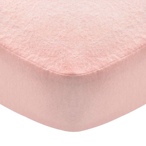 Flannel Crib Sheet for Girl, 100% Cotton Flannel, Heavenly Soft Fitted Crib Sheet for Standard Crib (28" X 52") and Toddler Mattresses Warm, Pink