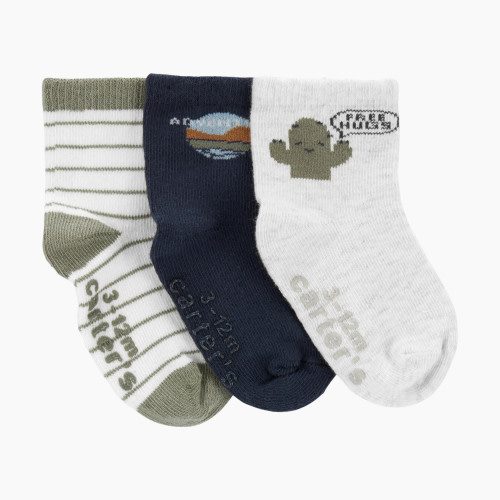 Carter's Socks (3 Pack) - Cactus/Adventure, 0-3