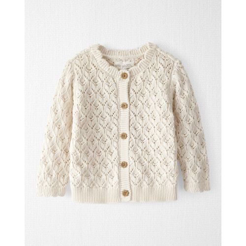 Baby Girl Organic Cotton Pointelle Sweater - Little Planet | Carter's