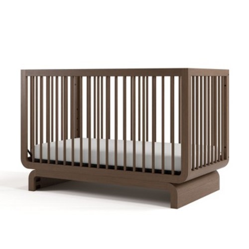 Storkcraft Santorini 5-in-1 Convertible Crib with Toddler Guardrail Hazelnut