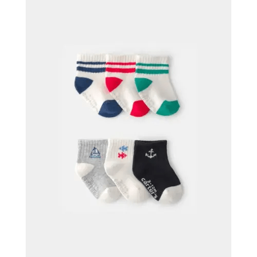 Baby Boy 6-Pack Nautical Ankle Socks | Carter's