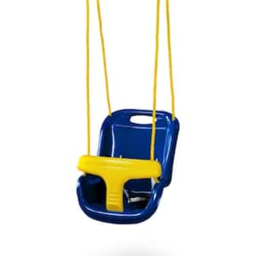 Blue High Back Infant Swing with Ropes