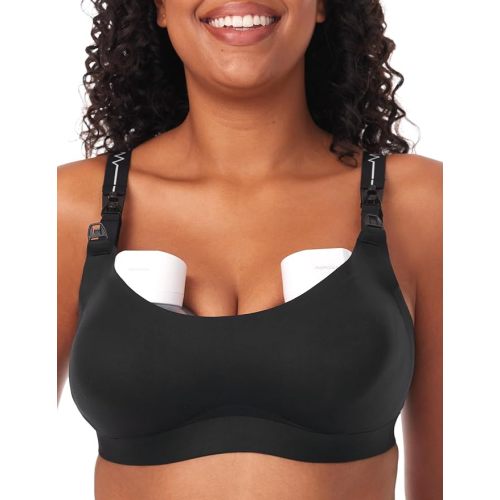 Momcozy Pumping Bra for Wearable Breast Pump, Nursing & Pumping Bra in One, Hands Free Pump Bra Suitable for M5, S12 Pro, etc