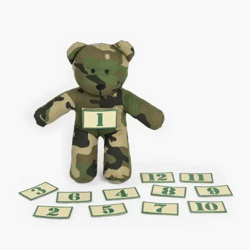 Tactical Teddy® | Woodlands Camouflage Teddy Bear | 12 Month Patch Set – Tactical Baby Gear