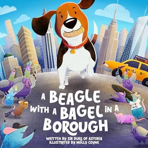 A Beagle with a Bagel in a Borough