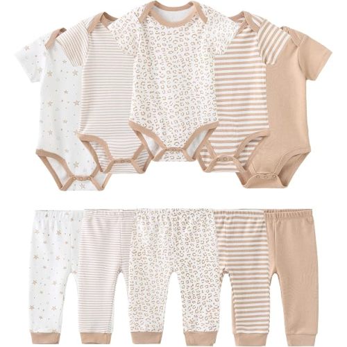 Baby Bodysuit and Pant Set Cotton Ribbed Mix Infant Girl Clothes