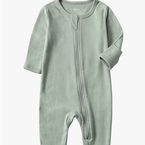 O2 BABY Baby Boys Girls Organic Cotton Zip-Front Sleeper Pajamas, Footed Sleep 'n Play