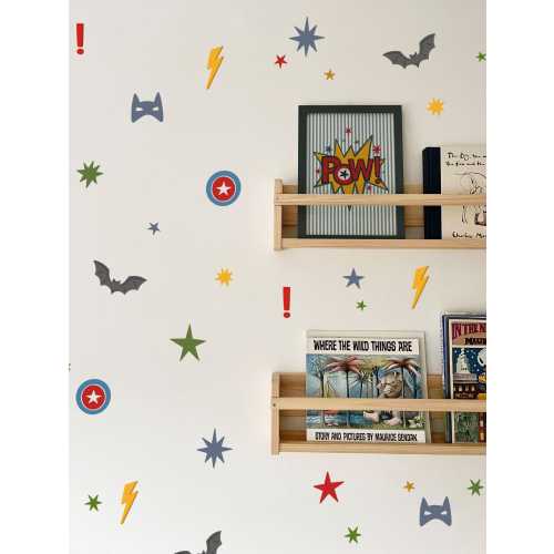 Superhero Fabric Wall Stickers – Eco-Friendly, Removable and Reusable Decals for Kids' Bedrooms, Playrooms and Nurseries