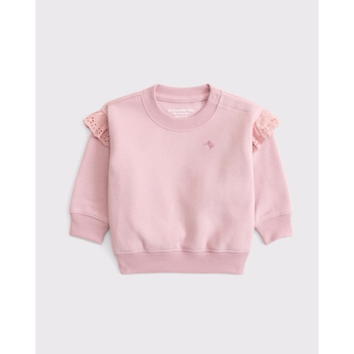 baby essential icon lace ruffle crew